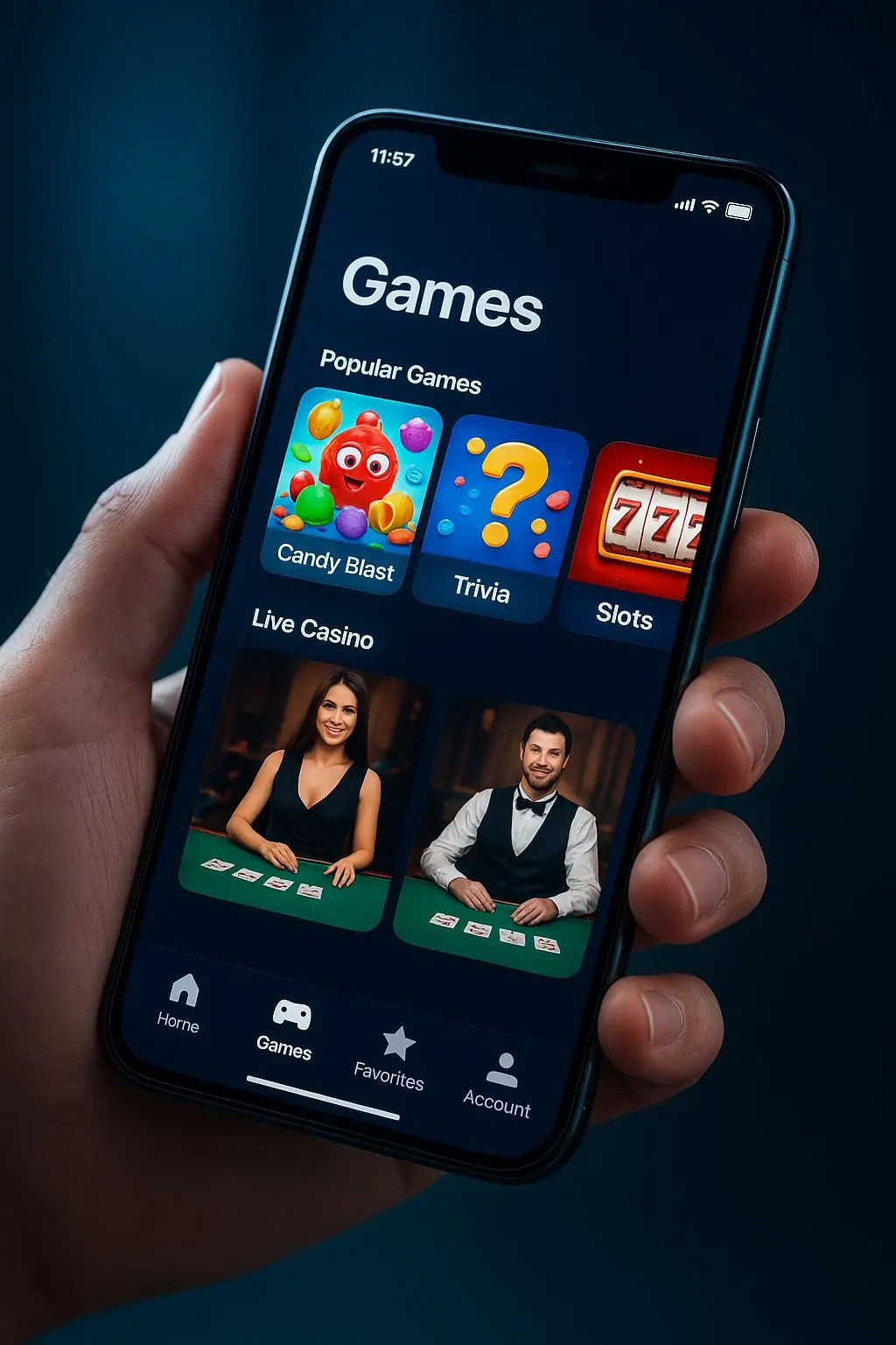 Smartphone met gebruiksvriendelijke mobiele lobby