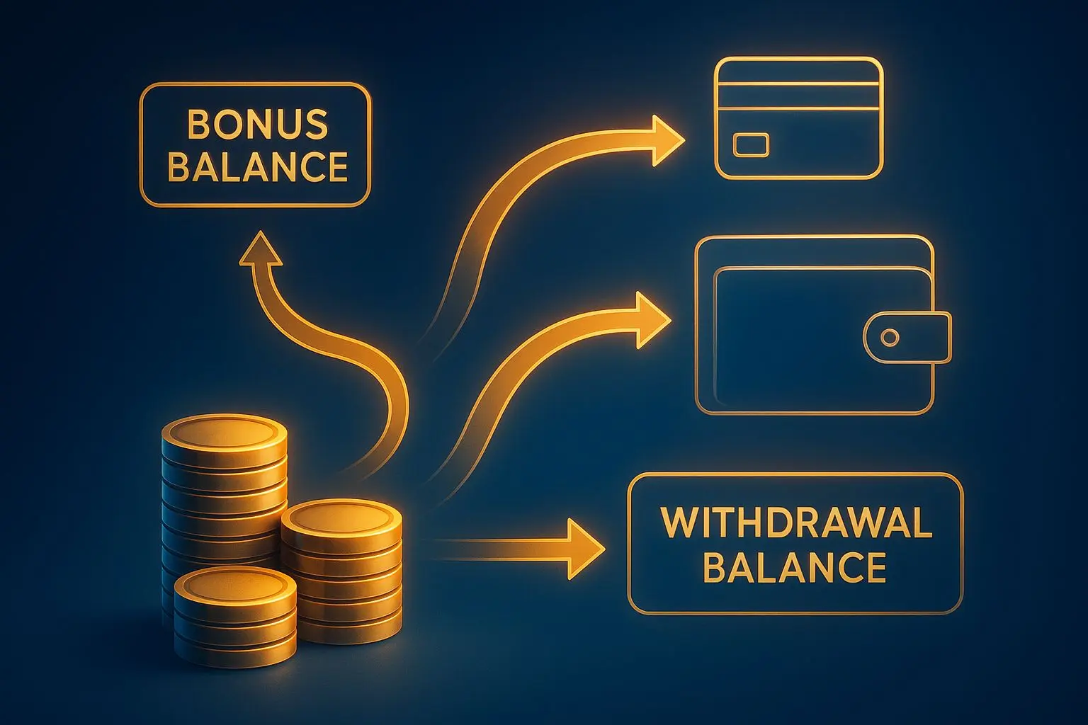 Schema van bonussaldo naar uitbetaling via inzetvereisten