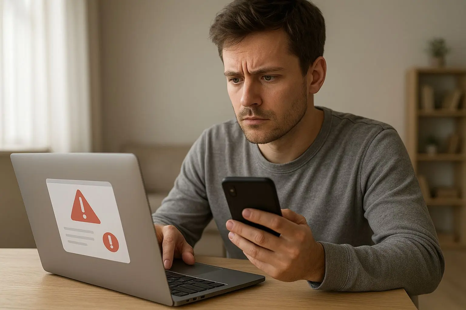 Speler ervaart een probleem op laptop en mobiele telefoon