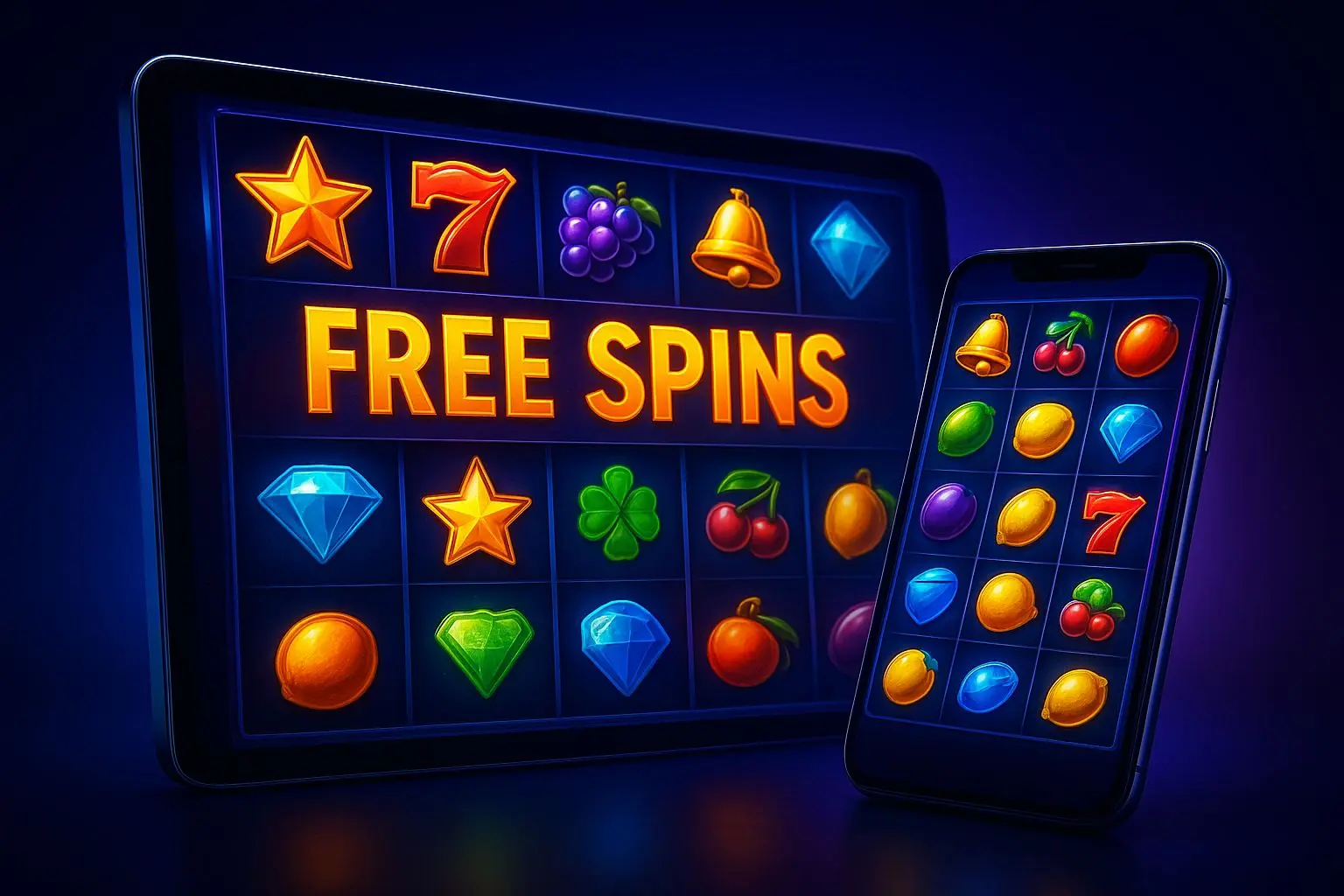 Abstracte selectie van slots voor gratis spins promoties