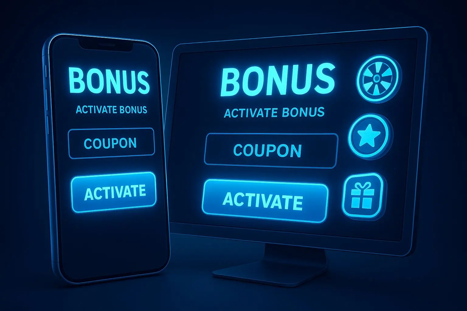 Illustratie van promo code invoeren in een bonusveld