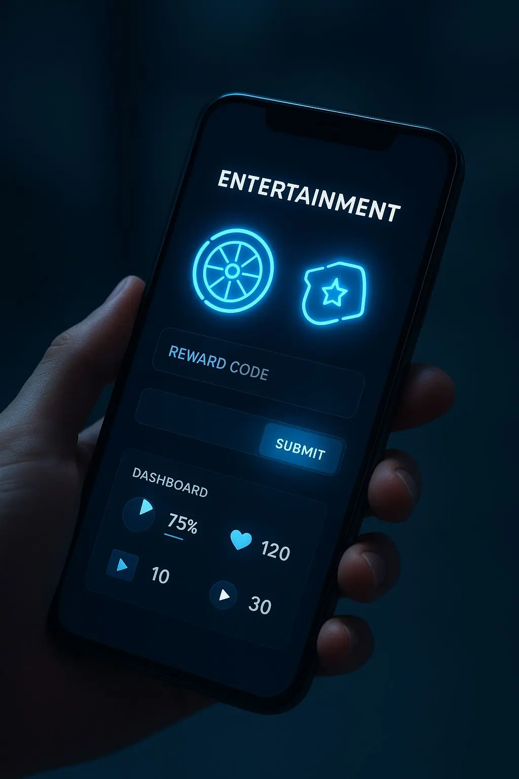 Mobiele promo code invoer op smartphone