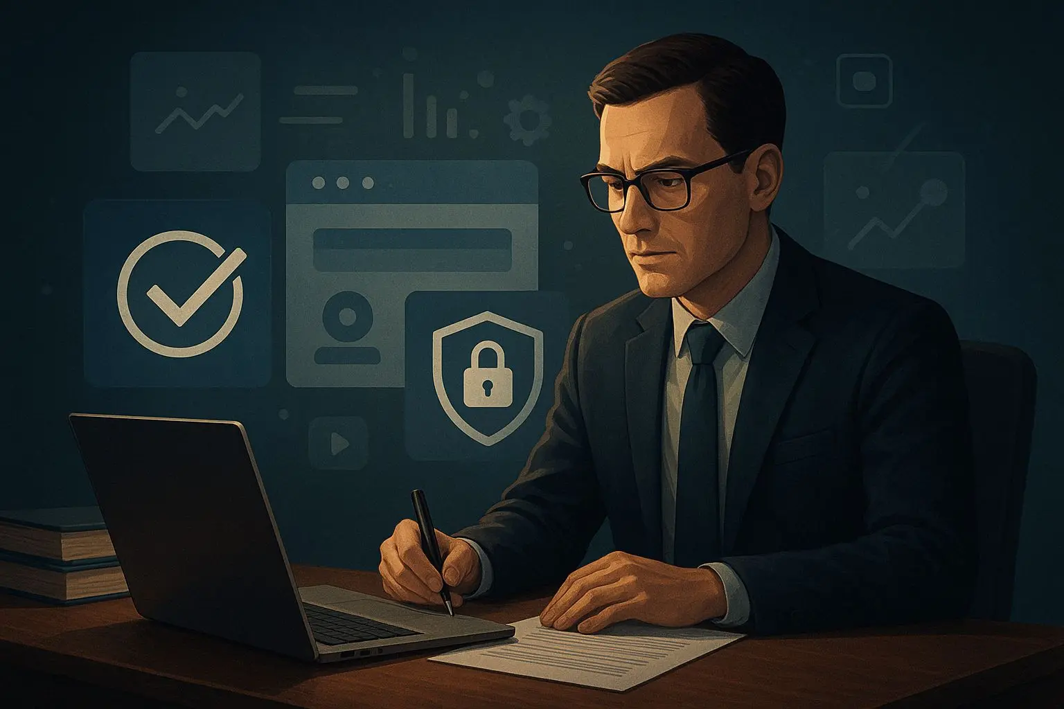 Symbolische expert analyseert registratie en gebruiksvriendelijkheid