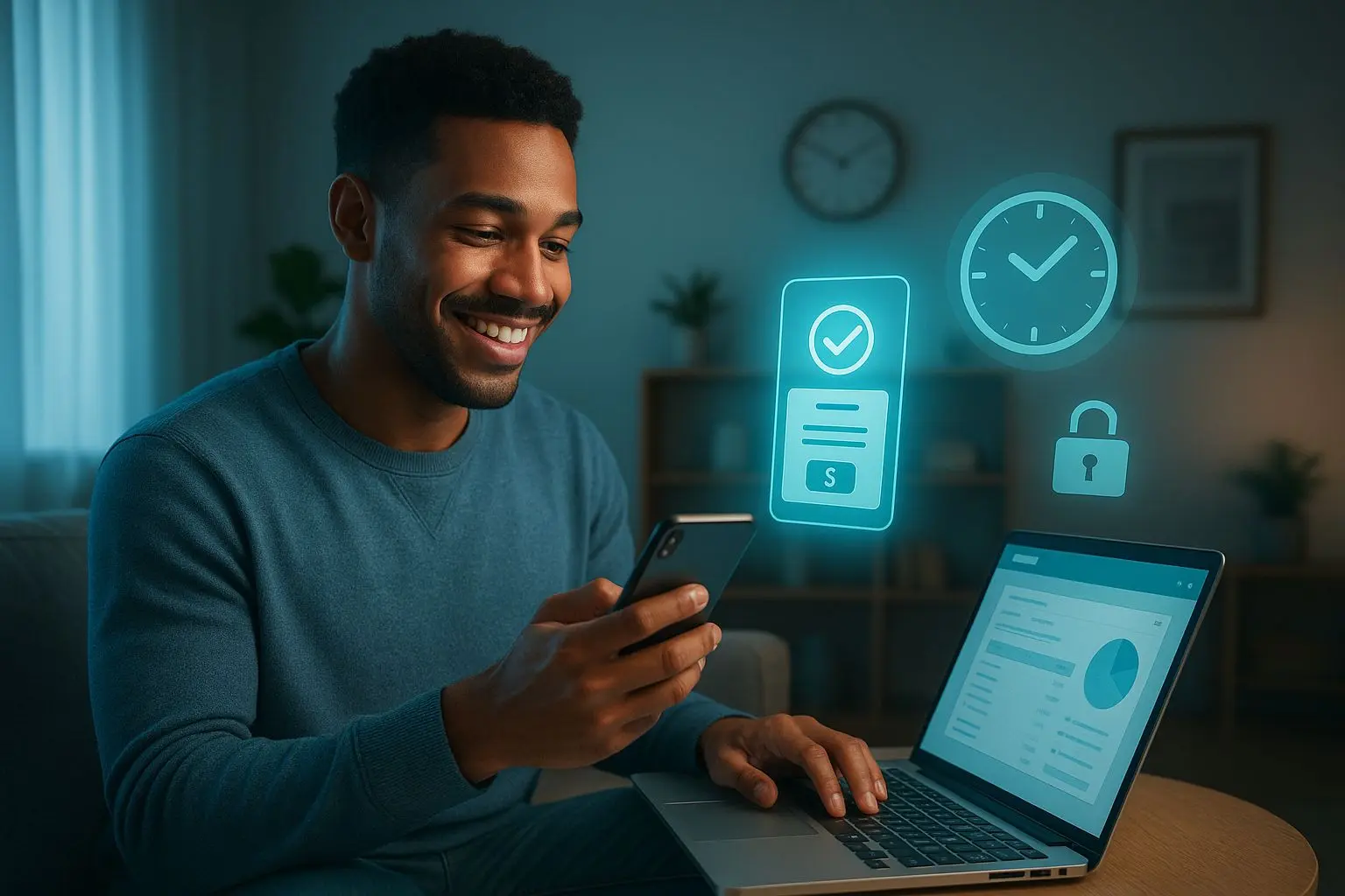 Snelle digitale uitbetaling op bankrekening met focus op veiligheid en snelheid